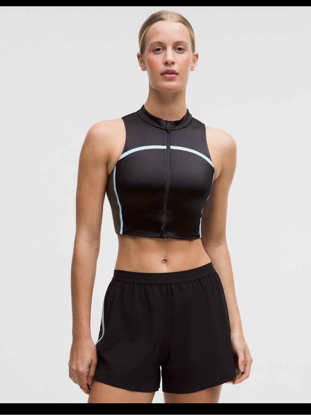 Lululemon NWT Satin Shine Full Zip Tank Top Medium Support b/c cup